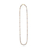 Long beaded necklace on a white background from Talis Chains