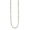 Beaded necklace with Tigers Eye beads on a white background from Talis Chains