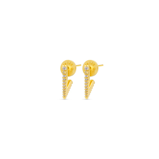 Spike Drop Earrings CZ