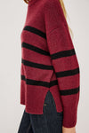 Miranda Knit Garnet Black Stripe