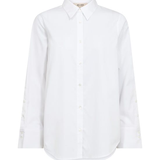 White collared shirt on a white background