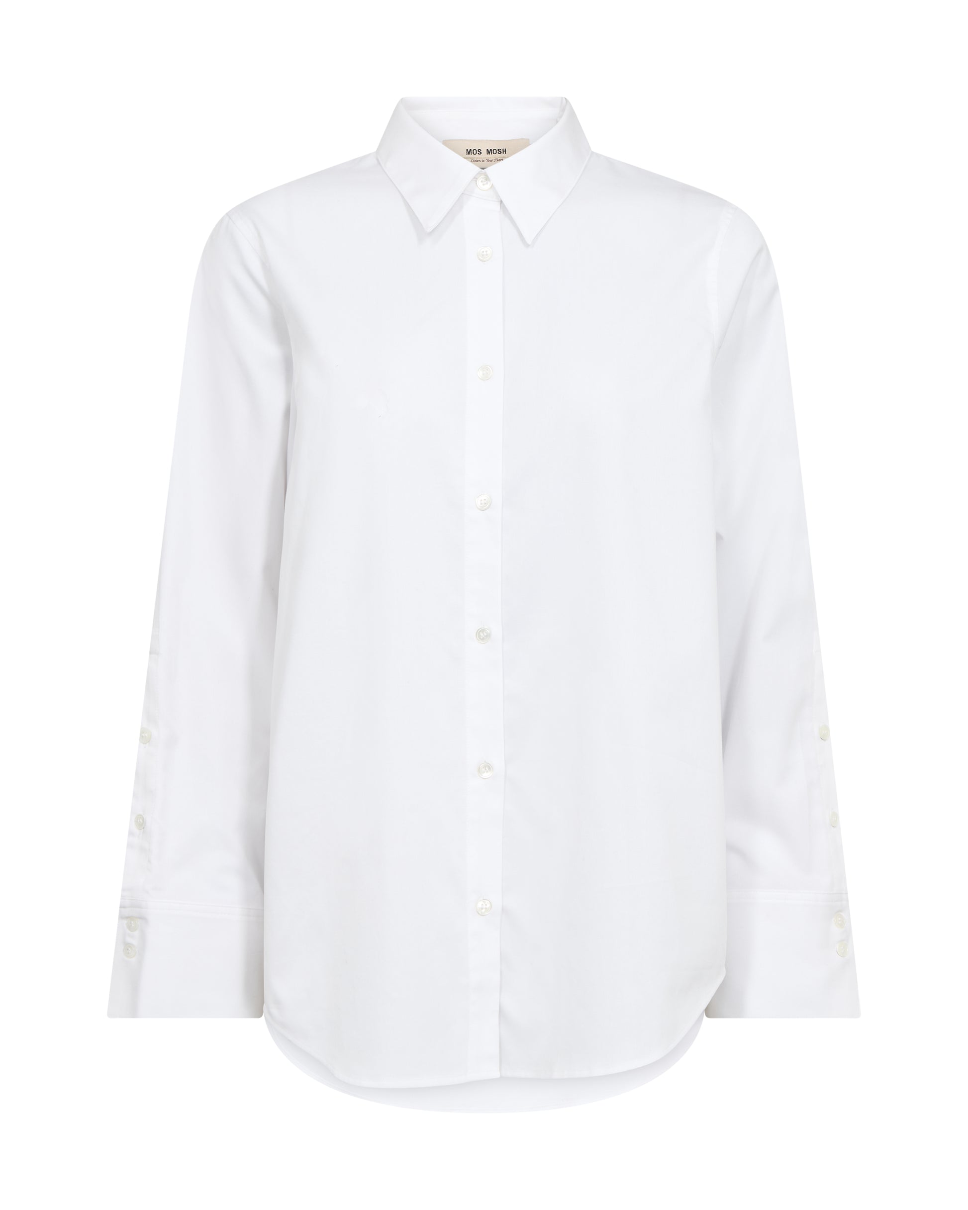 White collared shirt on a white background