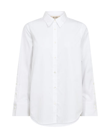 White collared shirt on a white background