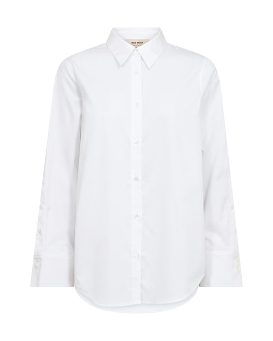 White collared shirt on a white background