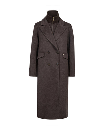 Dark brown coat on a white background