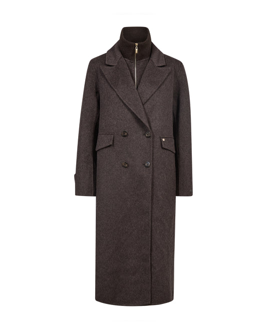 Dark brown coat on a white background