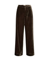 Brown velvet pants on a white background