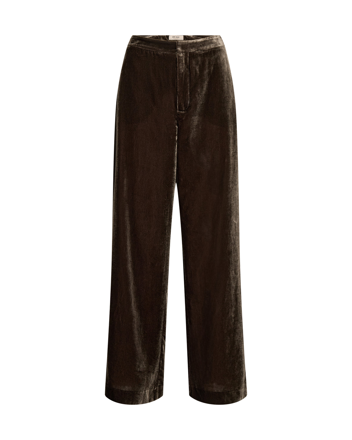 Brown velvet pants on a white background
