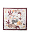 Scarf with hands and faces on a white background