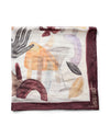 Scarf folded up on a white backround