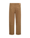 Brown pants with a belt on a white background