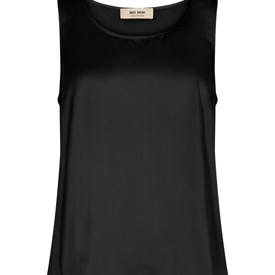 black silk camisole with scoop neck