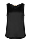black silk camisole with scoop neck