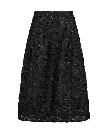 Black sequin skirt on a white background