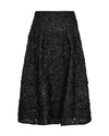 Black sequin skirt on a white background rear view