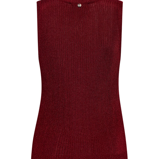 Rear view of rib sparkly tank top from mos mosh