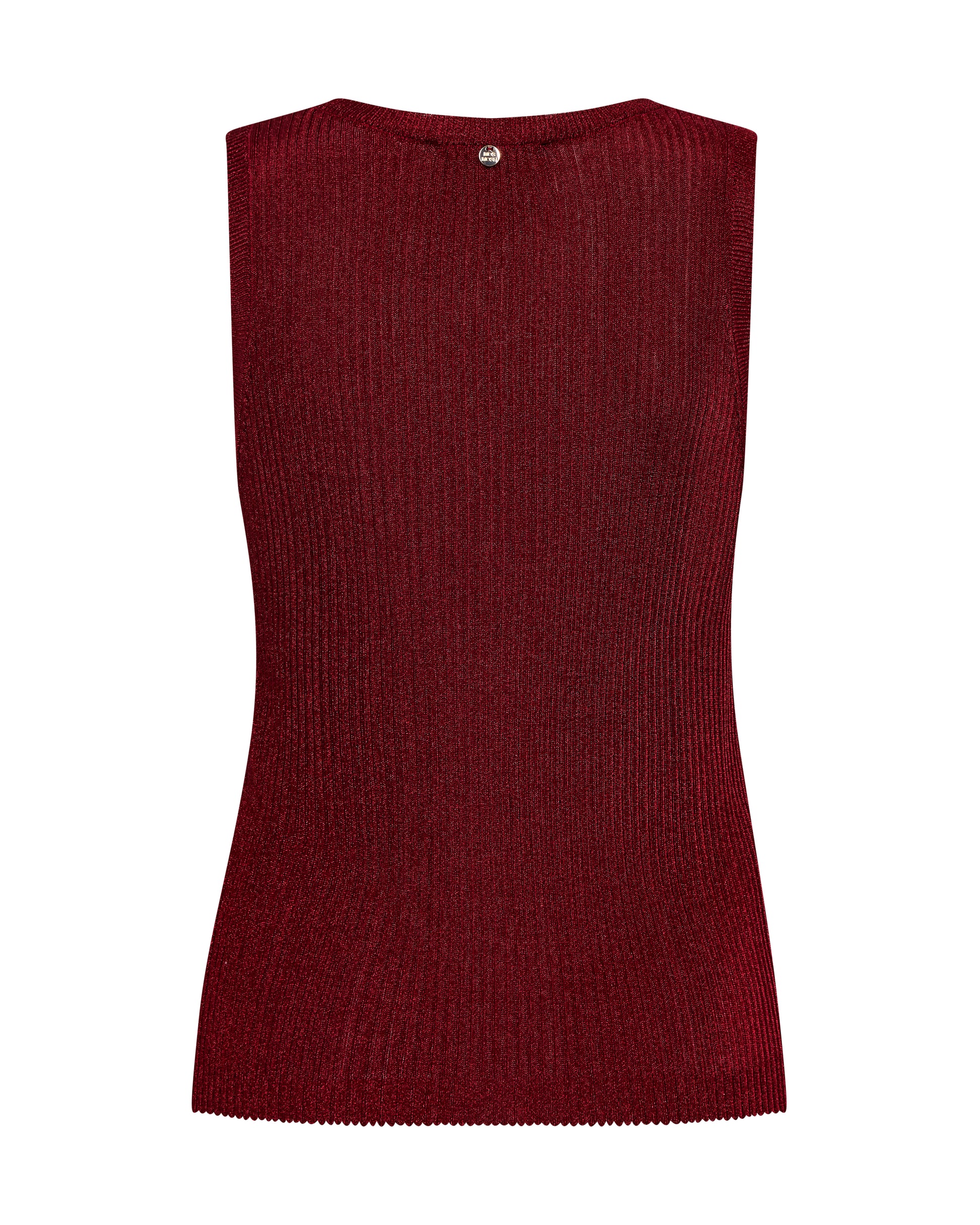 Rear view of rib sparkly tank top from mos mosh