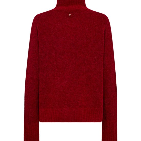 Red sweater on a white background rear view Mos Mosh