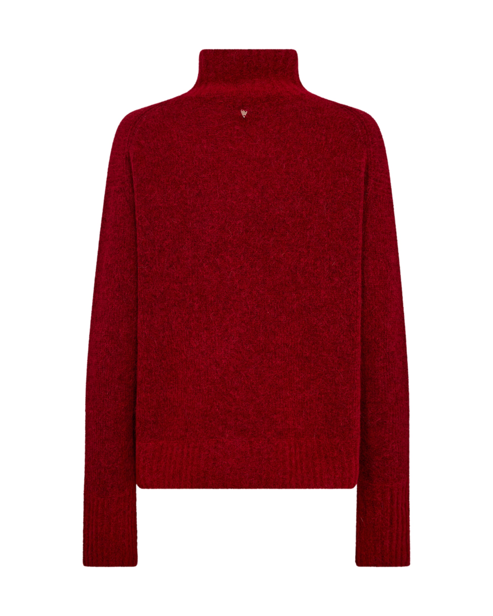 Red sweater on a white background rear view Mos Mosh