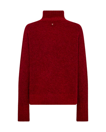 Red sweater on a white background rear view Mos Mosh