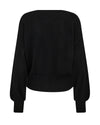 black cashmere wrap jumper