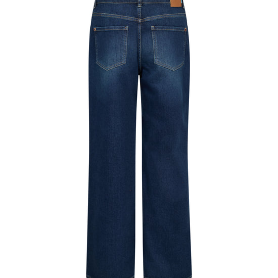 Blue jeans on a white background