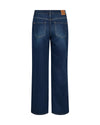 Blue jeans on a white background