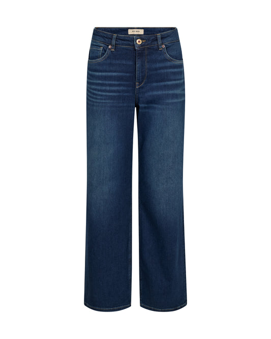 Blue jeans on a white background