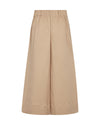 Beige wide-leg pants on a white background