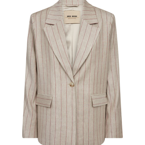 Striped linen blend blazer from Mos Moshj