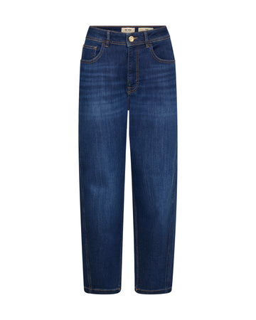 Blue jeans on a white background