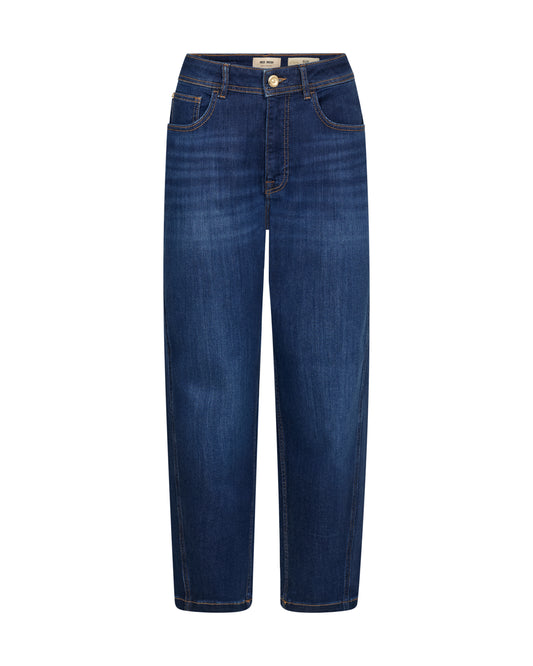 Blue jeans on a white background
