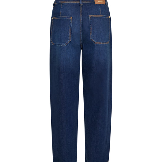 Blue jeans on a white background