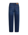 Blue jeans on a white background