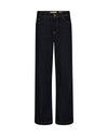 dark blue jeans on a white background