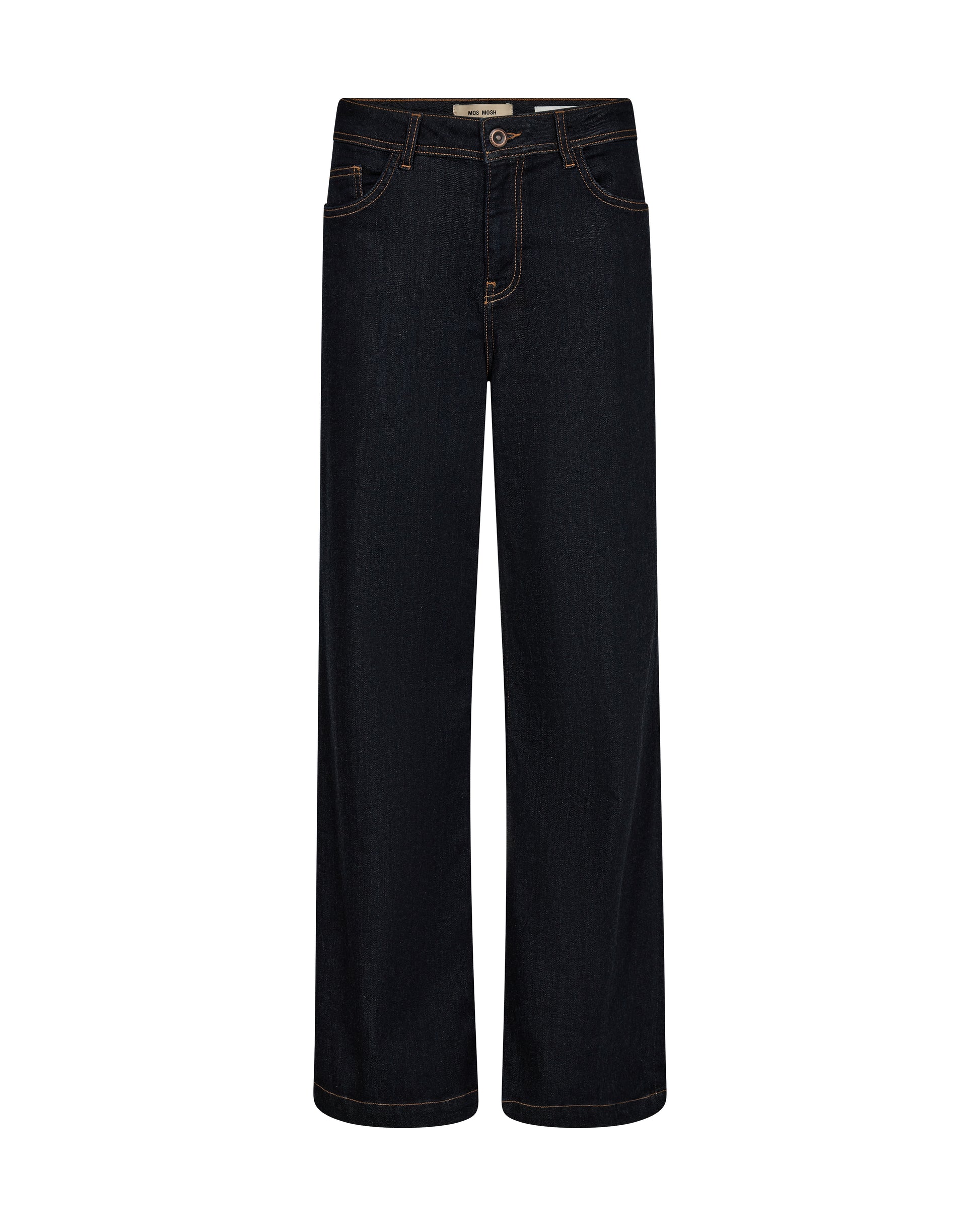 dark blue jeans on a white background