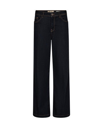 dark blue jeans on a white background