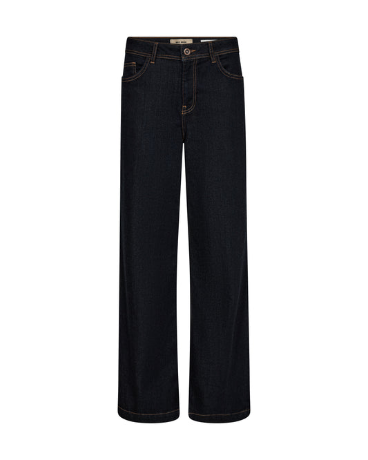 dark blue jeans on a white background