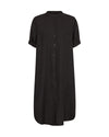 Black dress with short sleeves on a white background