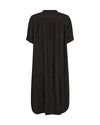 Rear view Black linen dress on a white background from Mos Mosh