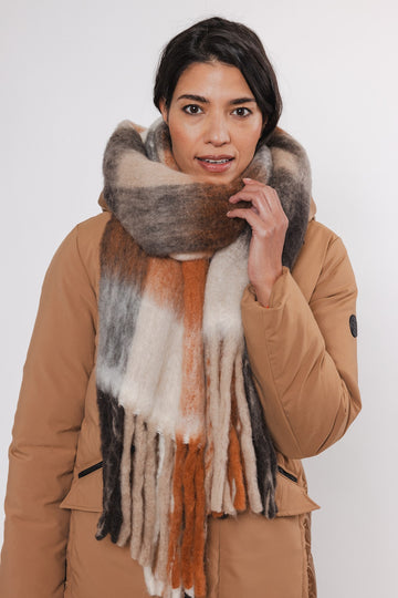 Mavy Scarf Russet Check