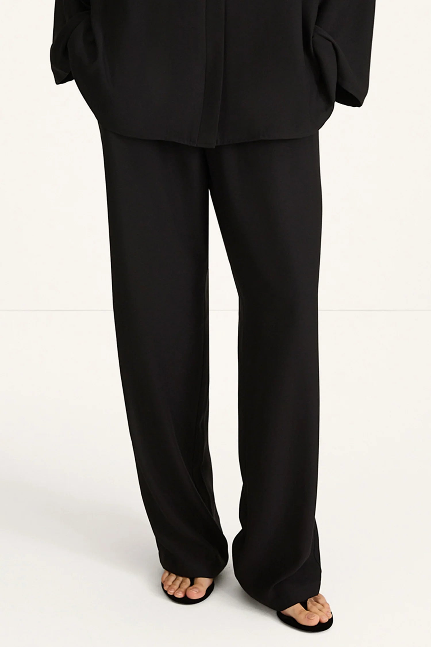 Black pants on a white background
