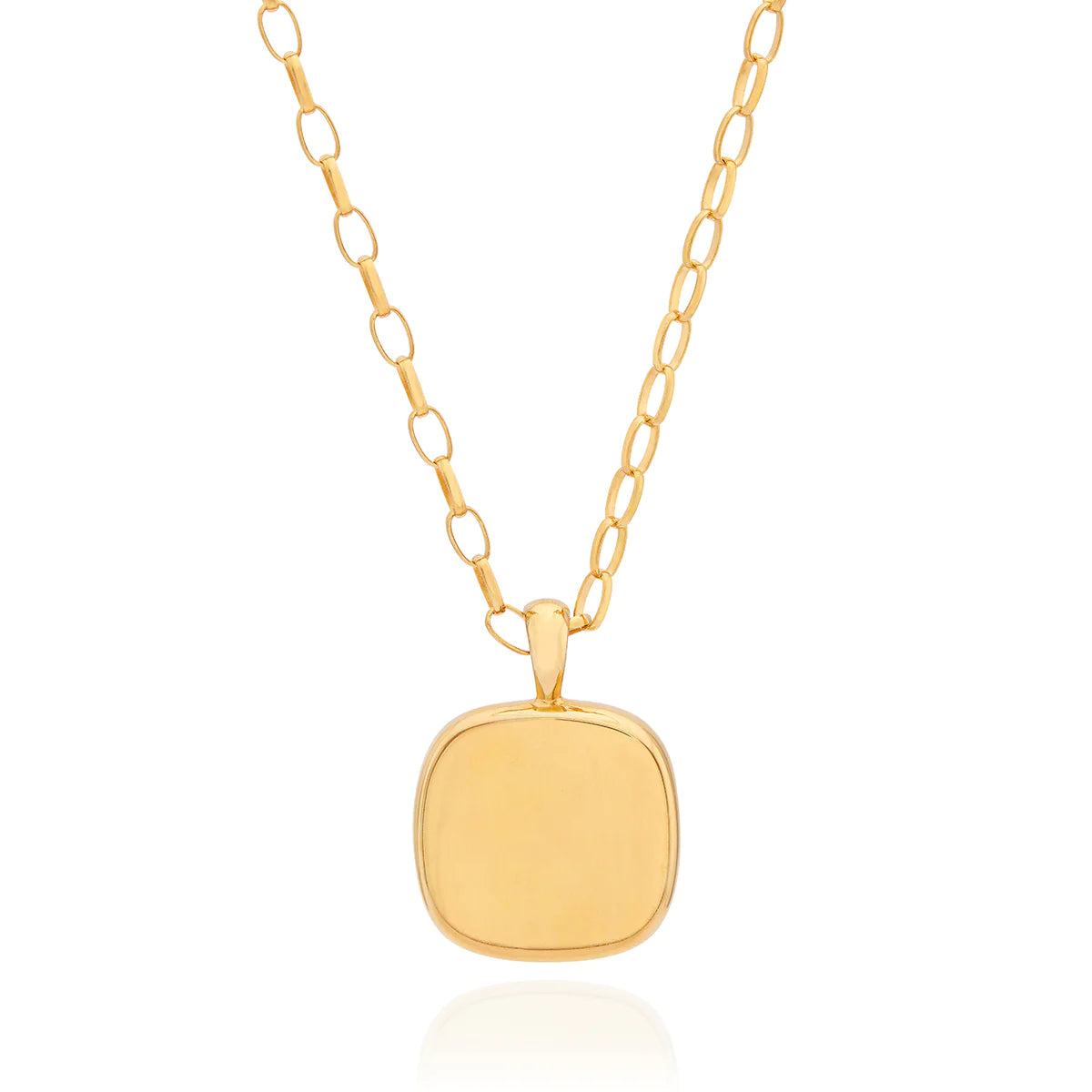 Buffalo stone pendant necklace on a gold plated chain