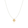 Fine row of pearls with gold dotted pendant