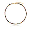 Beaded necklace with gold plated details