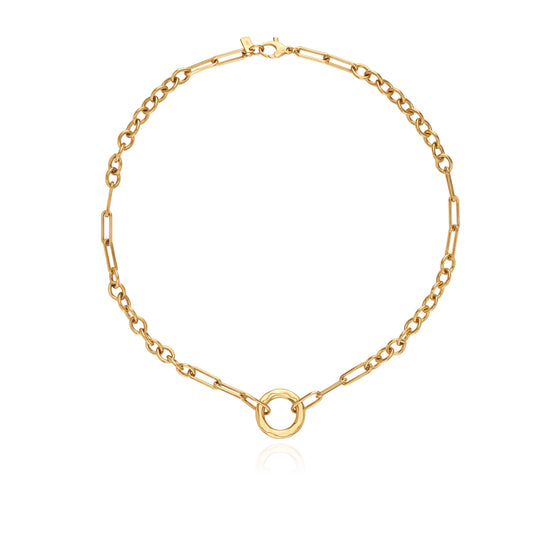 Chunky gold plated sterling silver necklace