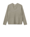 light grey wool v neck jumper