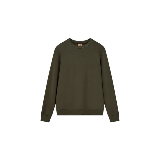 dark green round neck sweatshirt 