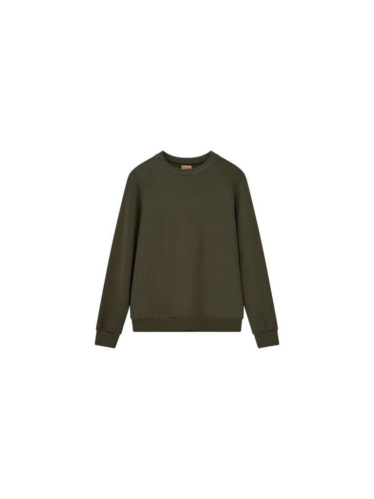 dark green round neck sweatshirt 