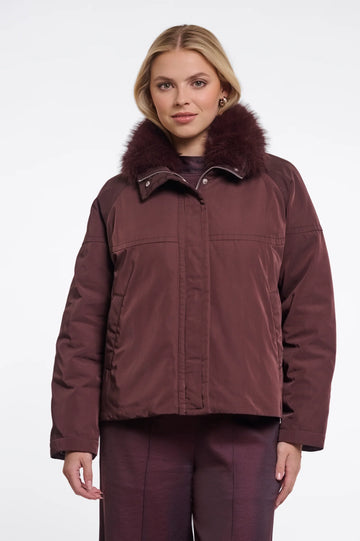 Nanne Short Jacket Fudge Cloak